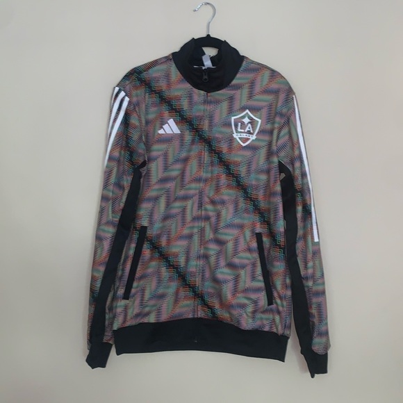 LA Galaxy adidas Black 2024 Hispanic Heritage Full-Zip Track Jacket - Picture 1 of 7